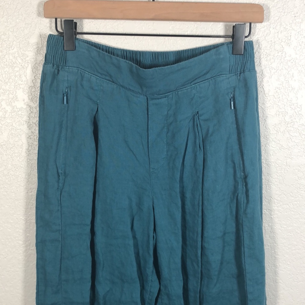 Athleta Teal Wide Leg Pants - Picture 3 of 9